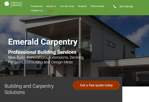 Emerald Carpentry Tradie Web Design