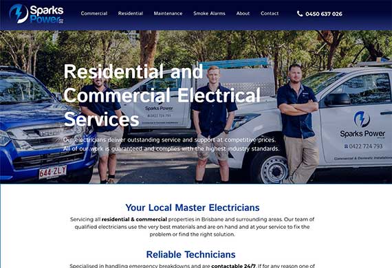 Sparks Power - Website Design